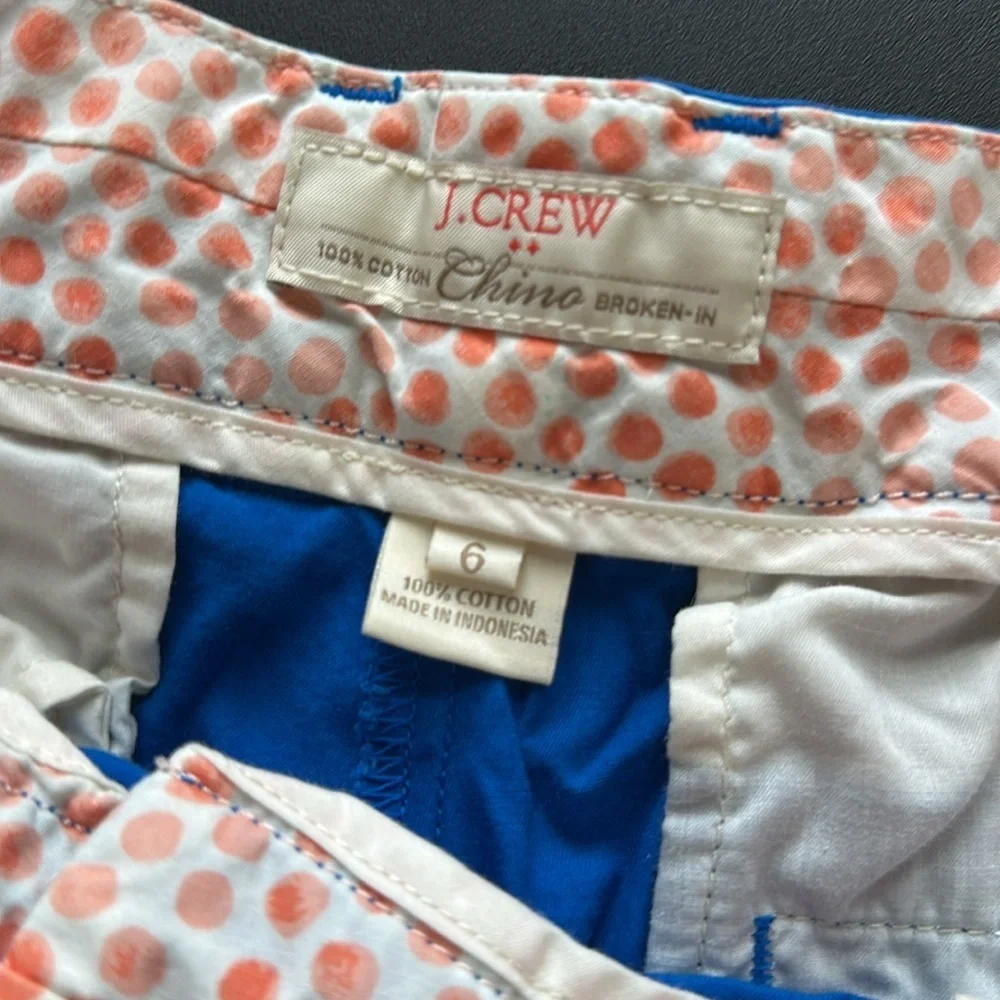 J. crew chino shorts size 6